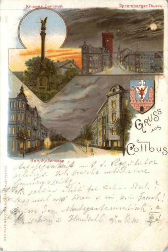 Gruss aus Cottbus - Litho