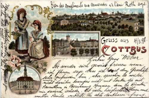 Gruss aus Cottbus - Litho