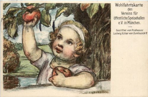 München - Wohlfahrtskarte - Künstlerkarte Zumbusch