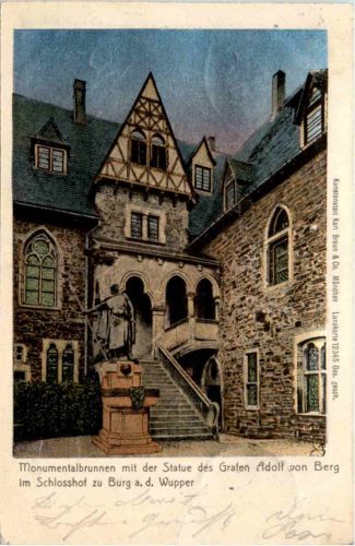 Burg an der Wupper - Monumentalbrunnen - Luna Karte