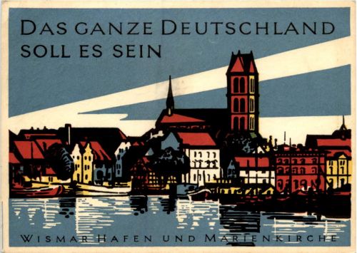 Wismar - Hafen und Marienkirche