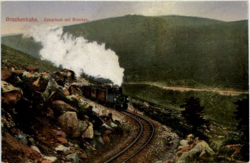 Brockenbahn - Eckerloch mit Brocken