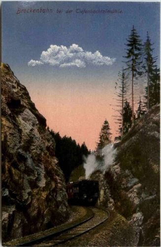 Brockenbahn bei der Riefenbachtalmühle