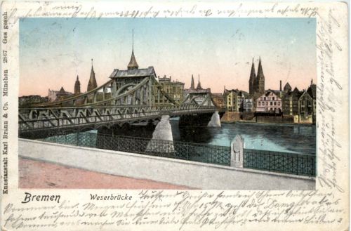 Bremen - Weserbrücke - Luna Karte