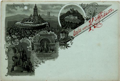 Kyffhäuser - Kaiser Wilhelm Denkmal - Litho