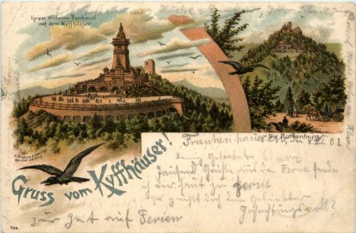Kyffhäuser - Kaiser Wilhelm Denkmal - Litho
