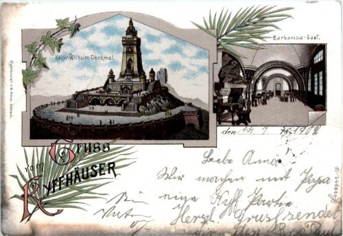 Kyffhäuser - Kaiser Wilhelm Denkmal - Litho