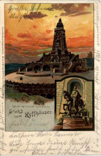 Kyffhäuser - Kaiser Wilhelm Denkmal - Litho