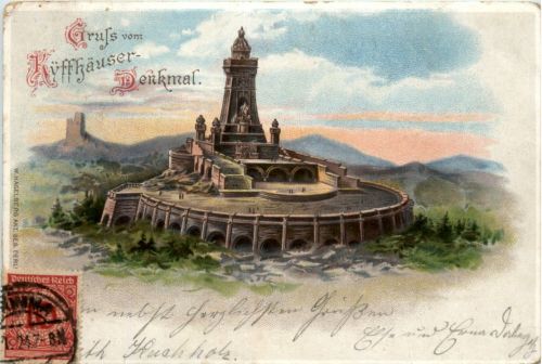 Kyffhäuser - Kaiser Wilhelm Denkmal - Litho