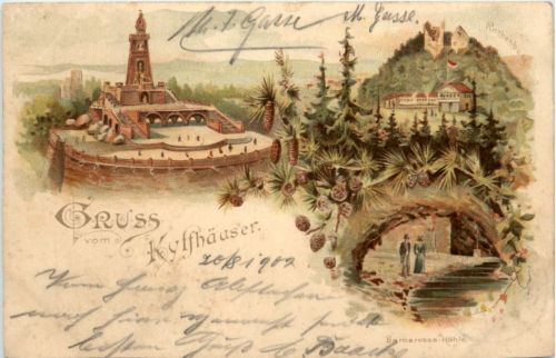 Kyffhäuser - Kaiser Wilhelm Denkmal - Litho