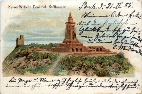 Kyffhäuser - Kaiser Wilhelm Denkmal - Litho