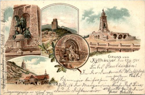 Kyffhäuser - Kaiser Wilhelm Denkmal - Litho