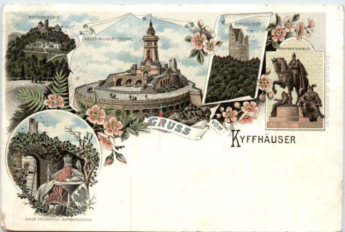 Gruss vom Kyffhäuser - Litho