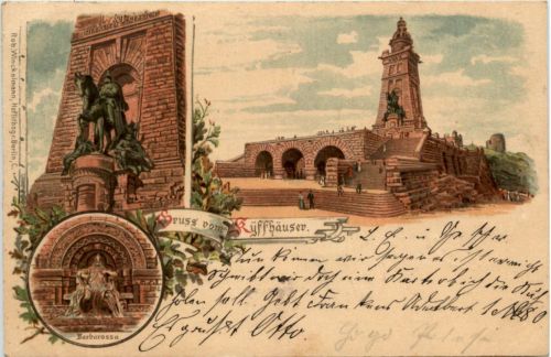 Gruss vom Kyffhäuser - Litho