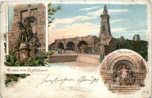 Gruss vom Kyffhäuser - Litho