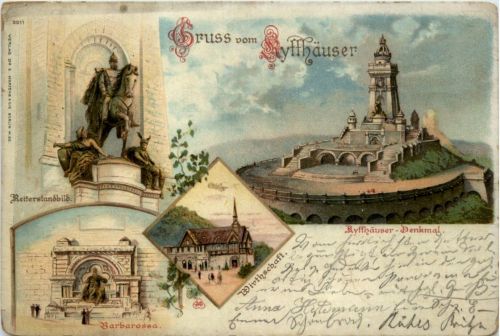Gruss vom Kyffhäuser - Litho