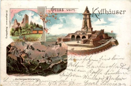 Gruss vom Kyffhäuser - Litho