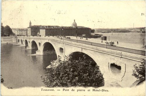 Toulouse - Pont de pierre et Hotel-Dieu