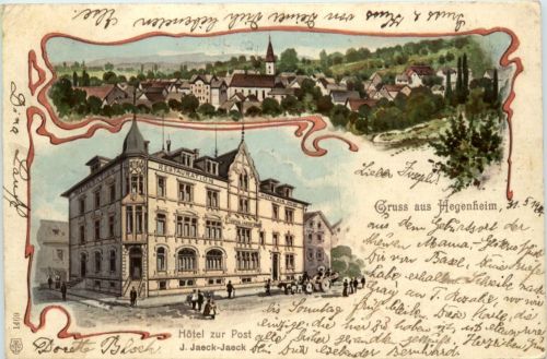 Gruss aus Hegenheim - Litho