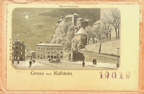 Gruss aus Kufstein - Original auf Bestellnummerumschlag der Grbr. Metz - Litho
