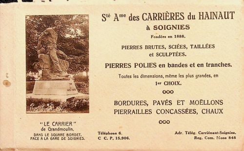 Ste Ame des Carrierres du Hainaut a Soignies - Booklet 18 CPA