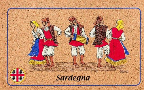 Sardegna - Costumi - Karte aus Kork