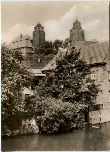 Eilenburg, Blick vom Mühlgraben zur Sorbenburg