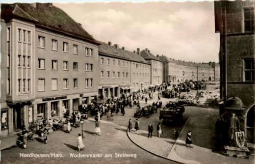Nordhausen Harz, Wochenmarkt am Steinweg