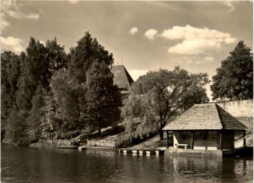 Grillenburg, im Tharandter Wald, Bootsanlegestelle