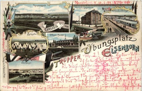 Gruss vom Truppenübungsplatz Elsenborn - Litho
