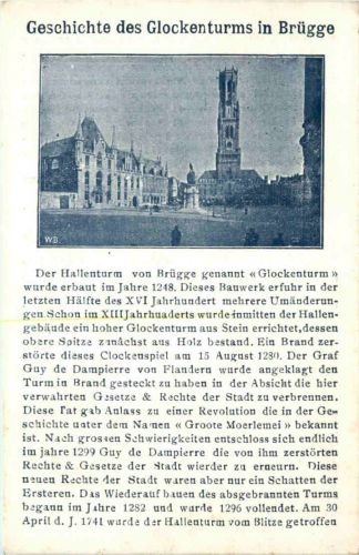 Brugge - Geschichte des glockenturms