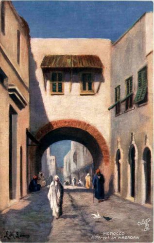 Morocco - A street in Mazagan - Tucks