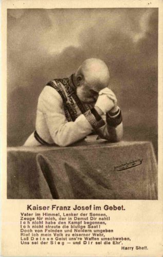 Kaiser Franz Josef im Gebet