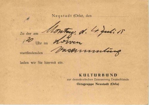 Neustadt Orla - Kulturbundf