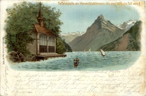 Tellskapelle am Vierwaldstättersee - Litho