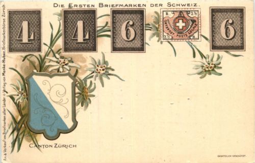 Zürich - Die ersten Briefmarken der Schweiz - Litho