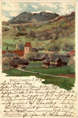 Belchen - Litho Künstlerkarte K. Mutter - Litho