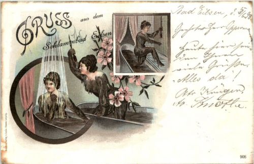Gruss aus dem Schlammbad Eilsen - Litho