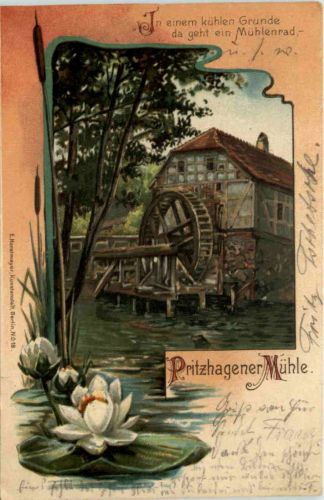 Pritzhagener Mühle - Litho