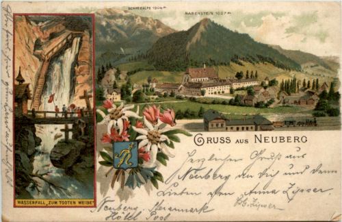 Gruss aus Neuberg - Litho