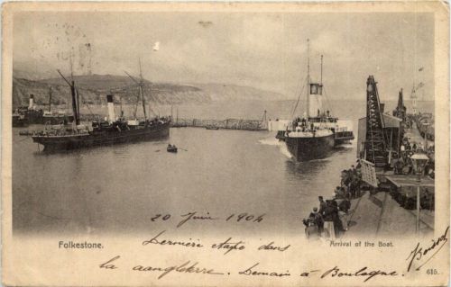 Folkestone - Arrival of the Boat