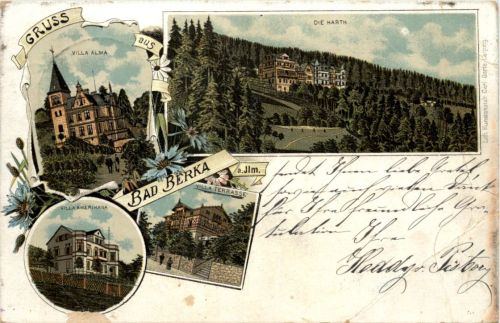 Gruss aus Bad Berka - Litho
