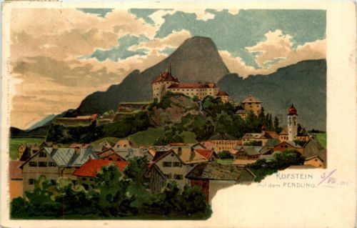 Kufstein mit dem Pendling - Litho