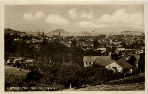 Arnstadt in Thüringen, Blick vom Kübelberg