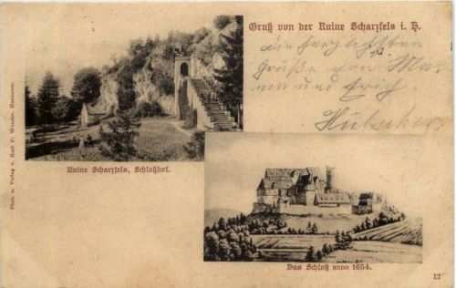 Gruss von der Ruine Scharzfels