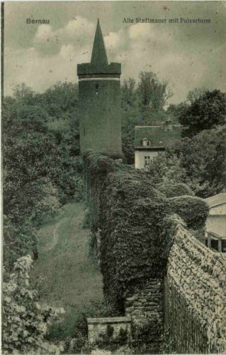 Bernau, Alte Stadtmauer mit Pulverturm