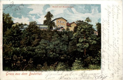 Gruss aus dem Bodethal, Hotel zur Rosstrappe