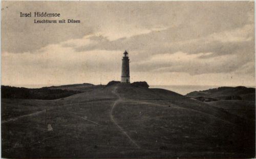 Insel Hiddensee, Leuchtturm mit Dünen
