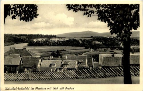 Clausthal - Zellerfeld mit Blick auf Brocken