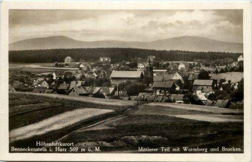 Kurort Benneckenstein, Mittlerer Teil mit Wurmberg und Brocken